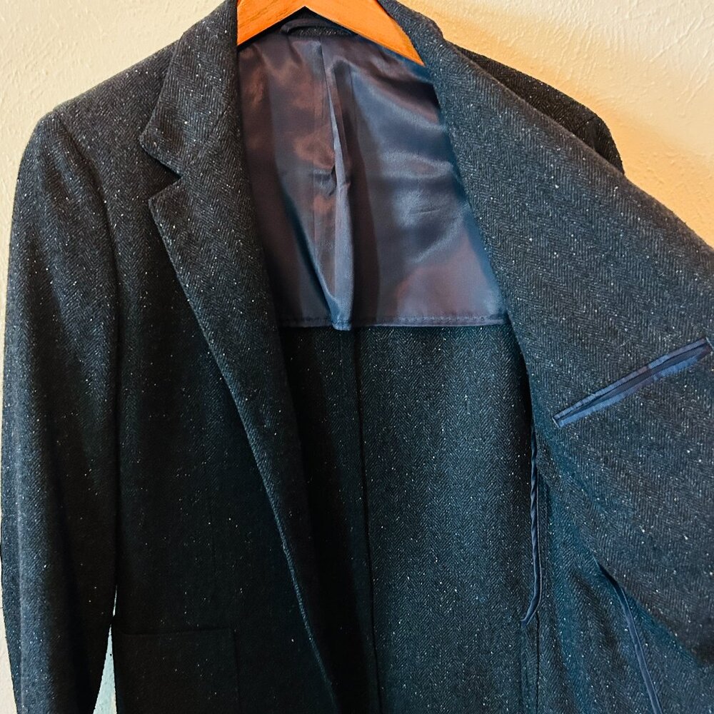 Gutteridge Navy Tweed Herringbone Men's Sportscoat